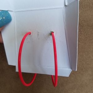 Hot Topic Hot Pink Used Hoop Earrings